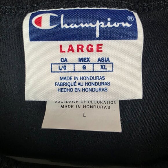 Champion T-Shirt Mens L Faded Black Graphic Mushroom Hiking Tee Gorpcore Skater - Picture 3 of 6